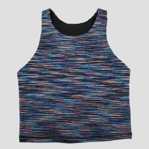 DSG Girls Momentum Shelf Bra Tank Top Black Spacedye Moisture Wicking Size Small